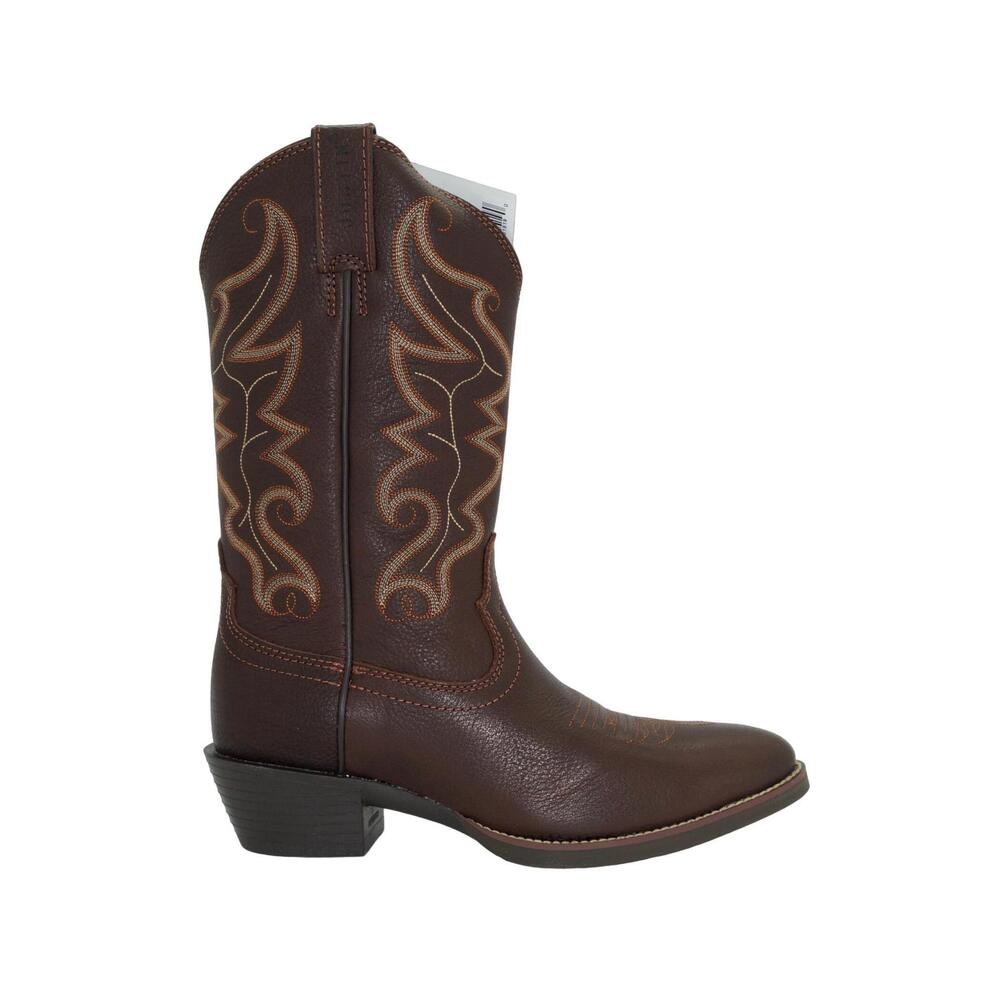 NEW JUSTIN men's stampede square toe western boots - ee width in brown